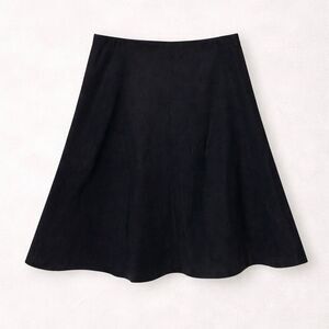 Valentino Black Wool A-Line Skirt Size 10 | Virgin Wool Cashmere Blend